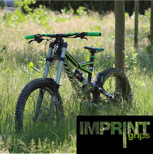 Expert Imprint Grips - Custom Mouldable Lock-On Bike Grips - Green Rubber