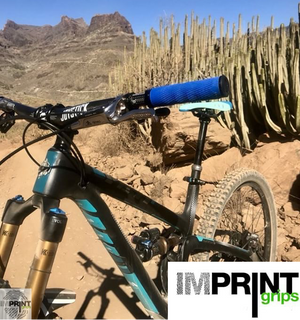 Expert Imprint Grips - Custom Mouldable Lock-On Bike Grips - Blue Rubber