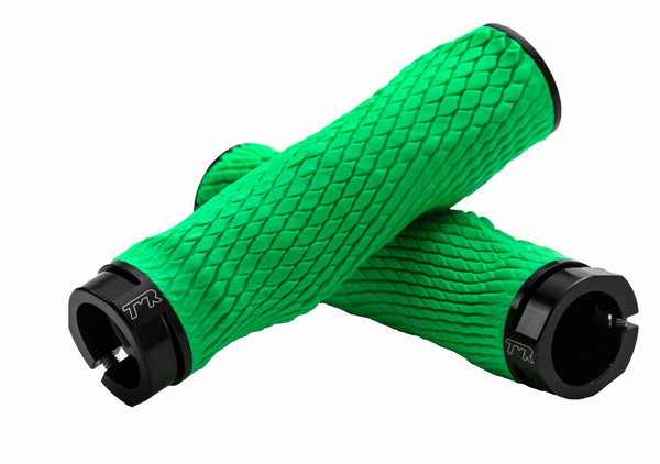 Lime green bike store grips