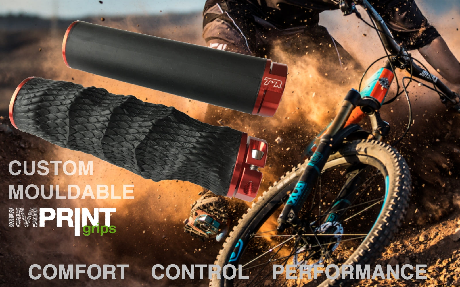 Custom mountain bike store grips