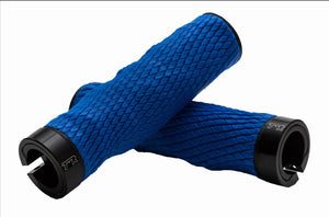 Expert Imprint Grips - Custom Mouldable Lock-On Bike Grips - Blue Rubber