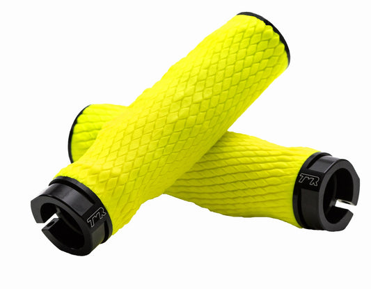 Pro Imprint Grips in neon yellow with black aluminium sleeve